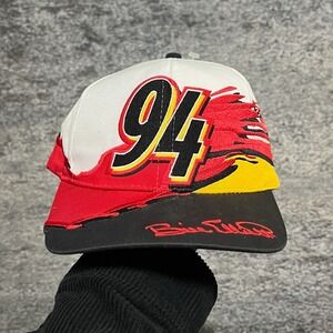 Vintage 90s Bill Elliot Hat Snapback Embroidered Splash NASCAR #94 Adjustable
